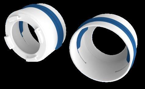 Ventilation Manifold Spigot Adapter DN 75 with Duct Clip