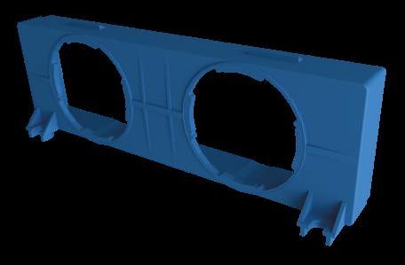 Manifold Modular- End Plate with 2 x 75mm spigot outlets