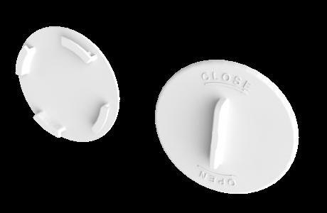 Round Click-In Blanking Plate (White) DN 75