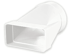 220x90mm Straight Round to Rectangular Adapter - 150mm