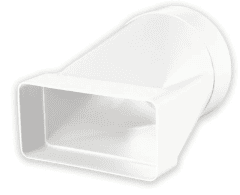 220x90mm Straight Round to Rectangular Adapter - 150mm